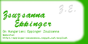 zsuzsanna eppinger business card
